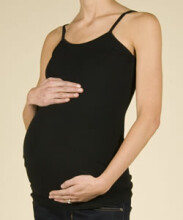 CHEZ ELLE 8561 Thin Strap Maternity Camisole Grutnieču tops Black