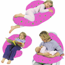 La Bebe™ Rich+Mimi! Cotton Nursing Maternity Pillow Art.78237 Moon Подковка для сна, кормления малыша 30*175cm