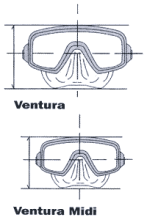 AQUALUNG - kaukė plaukimui po vandeniu „Ventura Midi“