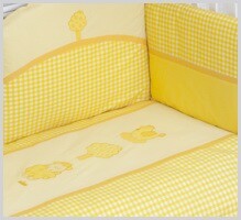NINO-ESPANA Vaikiškų lovatiesių medvilnės komplektas 'Morada Yellow' 6 + 1
