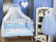 FERETTI - 'Rabbit Blue Premium' Bērnu gultas veļas komplekts  TERZETTO 3 