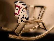 TROJA Wooden Rocking Horse Trotter– Classic Design Icon, Safe and Timeless, 0+ Years