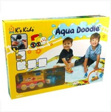 „K's KIDS“ (AD10006) - „Aqua Doodle“ lokomotyvų žaislų rinkinys „playmat 90x105“. Piešimo kilimėlis su lokomotyvu