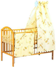 Cotton bed linen set from 4 parts Giraffe with bear K014 / K015