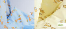 Cotton bed linen set from 4 parts Giraffe with bear K014 / K015