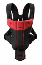 „Babybjorn Baby Carrier Active Black“ raudona 2014 metų kengūros krepšys - aktyviems tėvams ilgiems žygiams