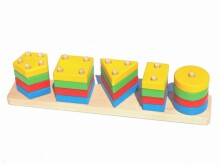 Eco Toys Art.30013 Developing wooden  pyramid 5 brothers