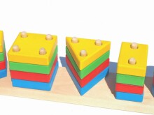 Eco Toys Art.30013 Комплект Развивающих деревянных пирамидок -Пять братьев
