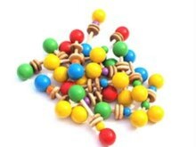 Eco Toys Art. 50013 Развивающая  цветная  деревянная   погремушка для самых маленьких