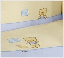 NINO-ESPANA  Bērnu gultas veļas kokvilnas komplekts 'Los Amigos Blue' 6bb