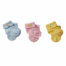 Babyono 434/01 medvilninės kojinės kūdikiams (0-6 mėn.)