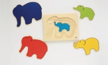 Goki GK57883 Cards-puzzle 'Elephants' 