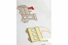 Klups Baby Kolejka H045 - комплект детского постельного белья из 4 частей