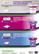 Disposible Baby pads pink 6psc 40x60 cm
