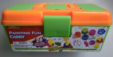 Vaikiški žaislai 68804 „Fun Caddy“ piešimo rinkinys, 3 + g. Spalvotas tešlos plastilinas su spaudiniais ir priedais