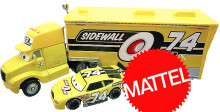 Mattel R6566 Disney Cars Truck and Trailer Mattel Disney Pixar Diecast CARS: Taking a Shine to Sidewall Shine Hauler treileris no sērijas  Vāģi