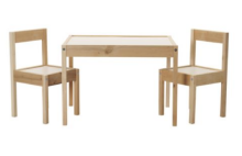 Latt Art.501.784.11   the set of a table and 2 chairs