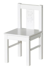 Pagaminta Švedijoje Kritter Art. 401.536.99 Medinė vaikiška kėdė su atlošu