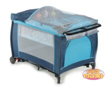 Baby Maxi 2012 MOD 2 dark blue-light blue Мультифункциональная манеж-кровать для путешествий 2 уровня  (697)