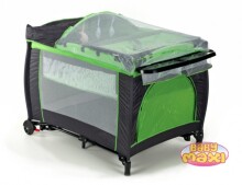 Baby Maxi 2012 MOD 2 Green/grey multifunkcionālā ceļojumu gulta 2 līmeņu (696)
