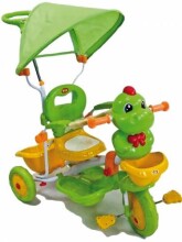 Детский трехколесный велосипед с навесом Дино (green)