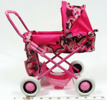 Wokke Pram Doll Stroller Ewa Purple Классическая коляска для куклы с сумкой