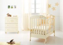 Lettino Baby Expert Lui&Lei Panna Oro Детское эксклюзивное постельное бельё Lui e Lei, цвет: Молочный/золотой