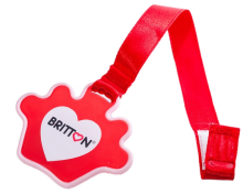 Britton  Princess Soother&Soother Cord Art.B1509 Silicone pacifier and holder 3-6 months.