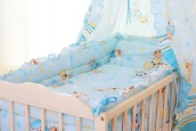 MimiNu Honey Yellow Bērna gultiņas aizsargapmale 180 cm Ar kantīti
