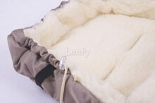 Womar Grow S20 Wool Art.3-Z-SW-S20-009  Olive  Спальный мешок на натуральной овчинке для коляски  106 cм