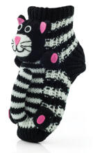Infant socks 4895 Knitted SOXO slippers with sewn-on animal head