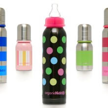 OrganicKidz Art.270/Pink Dots Детская Eko бутылочка/термос из нержавеющей стали (270 мл)