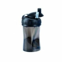 Difrax Cup with straw Non-spill 250ml  Black