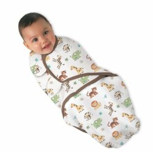 Summer Infant Art.55856 SwaddleMe Jungle  Хлопковая пелёнка для комфортного сна, пеленания 3,2 кг до 6,4 кг.