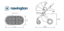 „Navington Cadet“ universalus vaikiškas vežimėlis vaikams