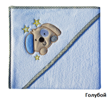 „Duetbaby Art.315“ kilpinis rankšluostis su gobtuvu 80x80 cm mėlynas
