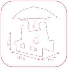 SMOBY 310256 table with Hello Kitty parasol