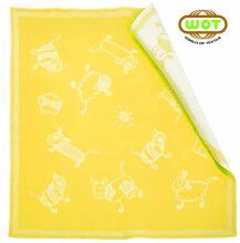 WOT ADXS 006/1061 Yellow PETS 2 Высококачественное Детское Одеяло 100% хлопок 100x118