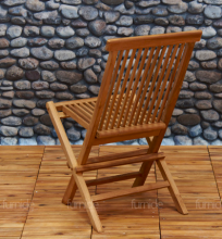 Furnide 424 Набор садовой деревяной мебели тика: Стол + 6 стульев