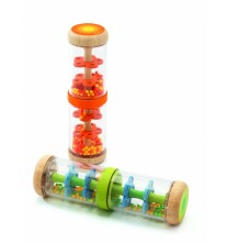 DJECO Attīstoša rotaļlieta - grabulis ar skāņu Piti rain Orange DJ06380