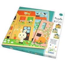 DJECO Wooden Puzzles 3 Layers Pazzles Chez - carot DJ01480