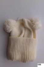 LENNE '14 - Adīta ziemas cepurīte meitenēm Rita art.13391 (52-56 cm) krāsa 100
