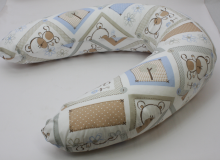 La Bebe™ Rich Cotton Nursing Maternity Pillow  Art.49528 Bears Light Cotton Подковка для сна / кормления малыша Art. Mitk. 30*175cm