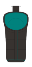 Alta Bebe Art.AL2277C - 32 Schwarz-Petrol - black/petrol Baby Sleeping Bag