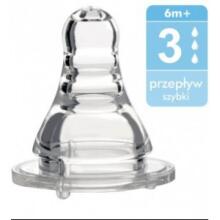 BabyOno 1202 Silicone standard teat 6+m