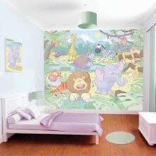 Walltastic Baby Jungle Safari Wallpapers