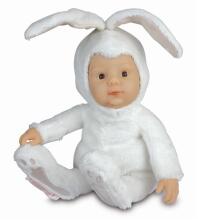 Anne Geddes doll siting rabbit white AN 579407