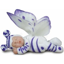 Anne Geddes Кукла авторская Спящий младенец бабочка белая ,30 см, AN 579116