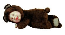 Anne Geddes Кукла авторская Спящий младенец мишка Teddy ,20 см, AN 579104