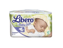 Libero Baby Soft Premature подгузник для недоношенных детей с вырезом для пупка (0-2,5 кг) 24 шт.